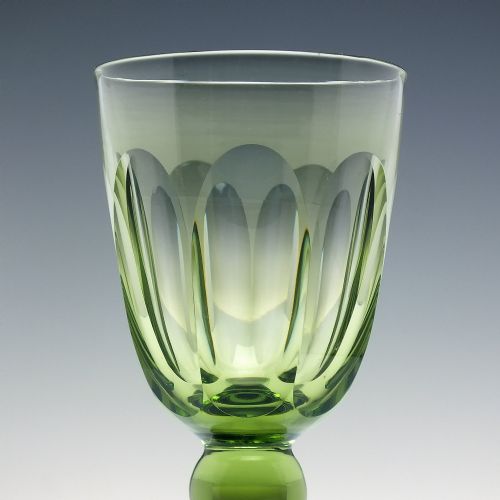 ANTIQUE RICHARDSON APPLE GREEN WINE GLASS C1840 - ADDITIONAL PHOTO 3