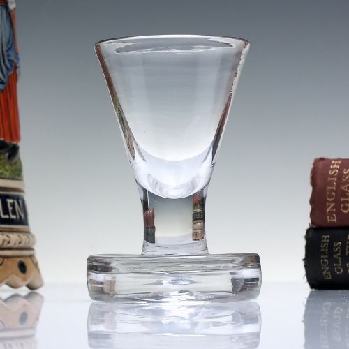 georgian flanged foot firing glass c1780 - CATEGORY: ANTIQUE GLASS - DATED GEORGIAN