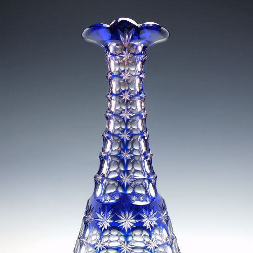 PAIR STEVENS WILLIAMS TRI COLOUR GLASS DECANTERS BY FREDRICK CARDER C1890 - ADDITIONAL PHOTO 3