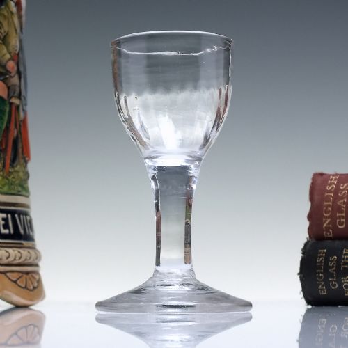 18TH CENTURY PLAIN STEM DRAM GLASS C1750