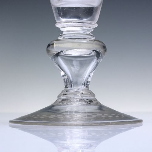 17TH CENTURY ENGRAVED POTSDAM TRICHTERPOKAL GLASS GOBLET C16901710 - ADDITIONAL PHOTO 2