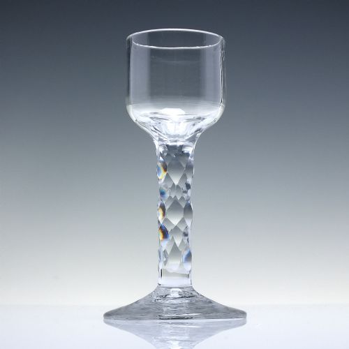 GEORGIAN FACET CUT WINE GLASS C1780 - ADDITIONAL PHOTO 1