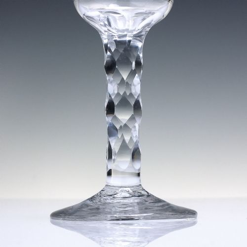 GEORGIAN FACET CUT WINE GLASS C1780 - ADDITIONAL PHOTO 4