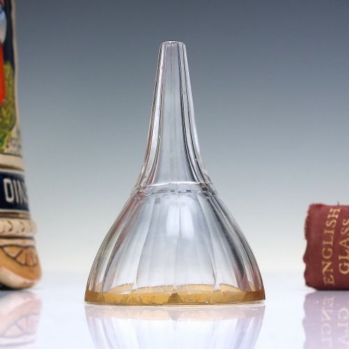 rare 18th century gilded glass liqueur funnel c1780 - CATEGORY: ANTIQUE GLASS - DATED 18TH CENTURY