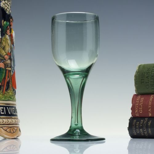 antique english 18th century export wine glass c1750 - CATEGORY: ANTIQUE GLASS - DATED GEORGIAN