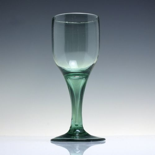 ANTIQUE ENGLISH 18TH CENTURY EXPORT WINE GLASS C1750 - ADDITIONAL PHOTO 1