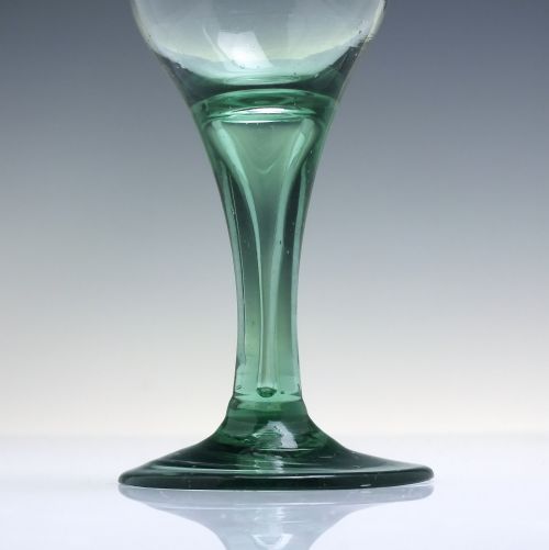 ANTIQUE ENGLISH 18TH CENTURY EXPORT WINE GLASS C1750 - ADDITIONAL PHOTO 2