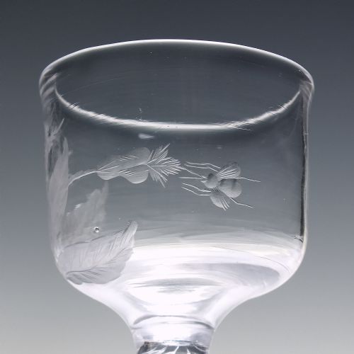 GEORGIAN JACOBITE SYMPATHY AIR TWIST WINE GLASS C1750 - ADDITIONAL PHOTO 4