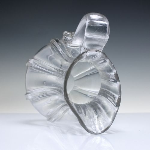 WILLIAM IV RIBBED GLASS WATER JUG C1830 - ADDITIONAL PHOTO 3
