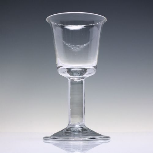 18TH CENTURY BUCKET BOWL WINE GLASS C1740 - ADDITIONAL PHOTO 1