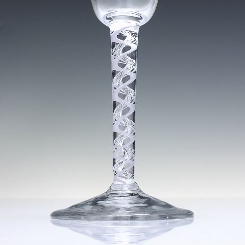 18TH CENTURY MIXED TWIST WINE GLASS C1760 - ADDITIONAL PHOTO 1
