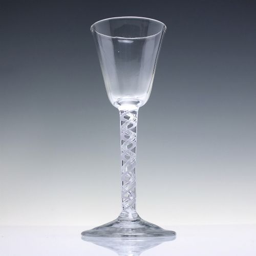 18TH CENTURY MIXED TWIST WINE GLASS C1760 - ADDITIONAL PHOTO 2