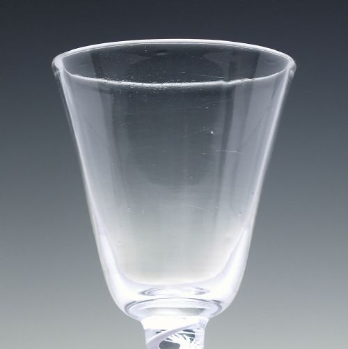 18TH CENTURY MIXED TWIST WINE GLASS C1760 - ADDITIONAL PHOTO 3
