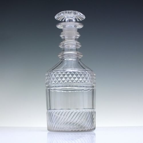19TH CENTURY GLASS SPIRIT DECANTER C1830 - ADDITIONAL PHOTO 1
