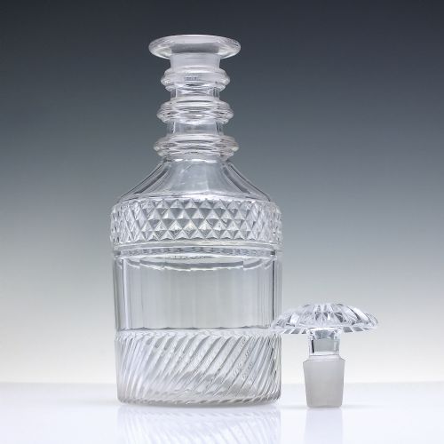 19TH CENTURY GLASS SPIRIT DECANTER C1830 - ADDITIONAL PHOTO 2