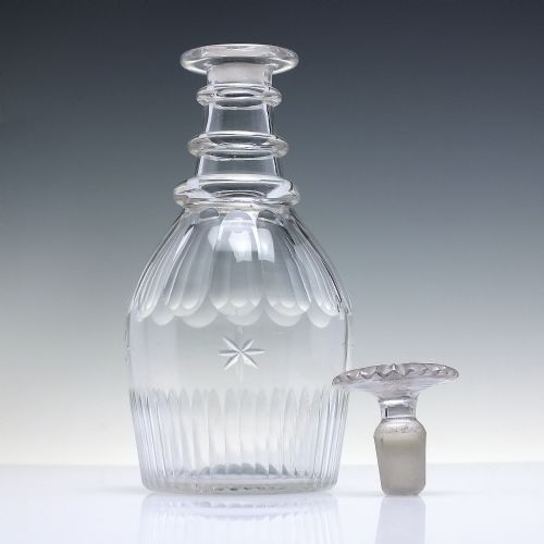19TH CENTURY GLASS SPIRIT DECANTER C1830 - ADDITIONAL PHOTO 1