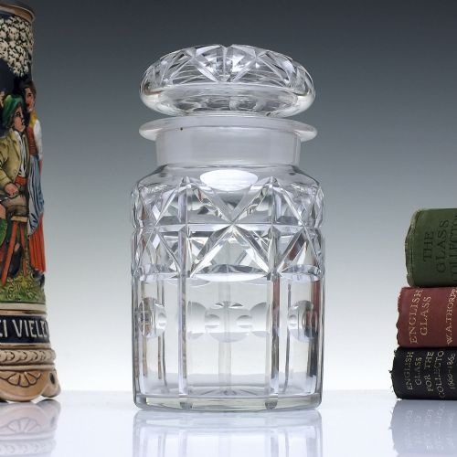 large victorian glass pickle jar c1880 - CATEGORY: ANTIQUE GLASS - DATED 1880