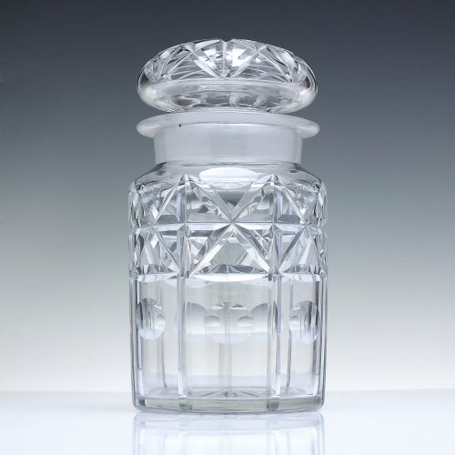 LARGE VICTORIAN GLASS PICKLE JAR C1880 - ADDITIONAL PHOTO 1