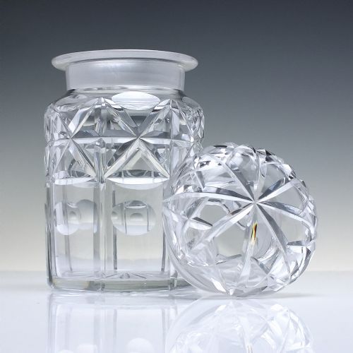 LARGE VICTORIAN GLASS PICKLE JAR C1880 - ADDITIONAL PHOTO 5