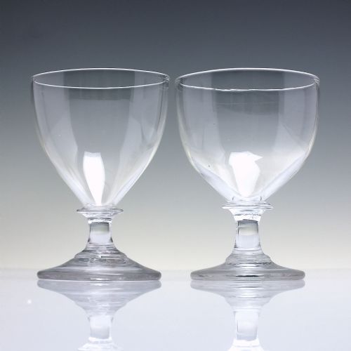 pair 19th century glass rummers c1820 - CATEGORY: ANTIQUE GLASS - DATED 19TH CENTURY