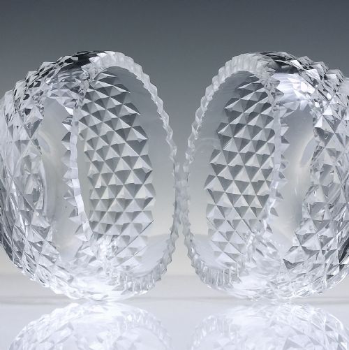 PAIR VICTORIAN GLASS SALTS C1860 - ADDITIONAL PHOTO 1