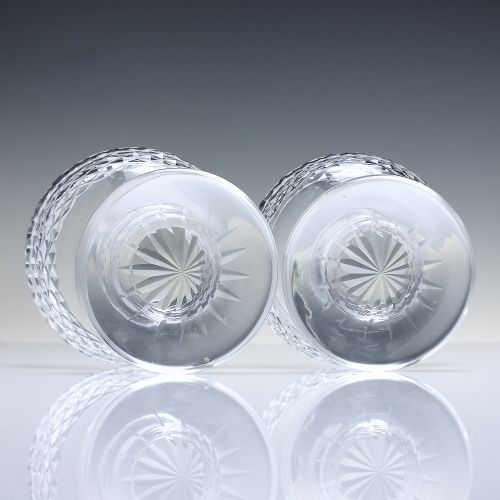 PAIR VICTORIAN GLASS SALTS C1860 - ADDITIONAL PHOTO 2