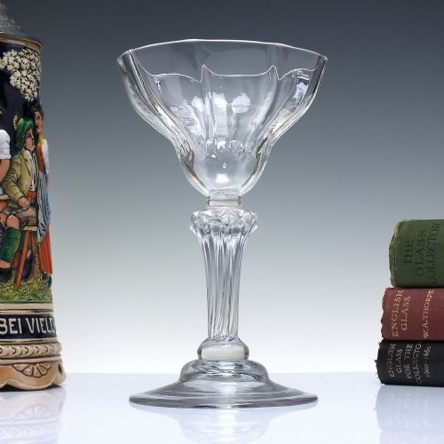 rare 18th century champagne glass c1740 - CATEGORY: ANTIQUE GLASS - DATED GEORGIAN