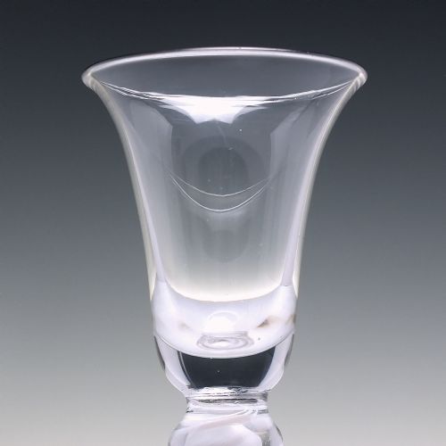 18TH CENTURY TRIPLE KNOP OPAQUE TWIST WINE GLASS C1760 RARE TWIST - ADDITIONAL PHOTO 2