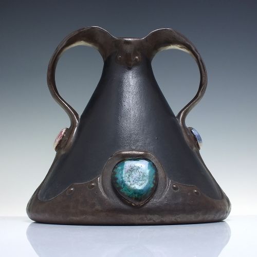 art nouveau bretby pottery clanta vase c1900 - CATEGORY: ANTIQUE VASES - DATED 1900