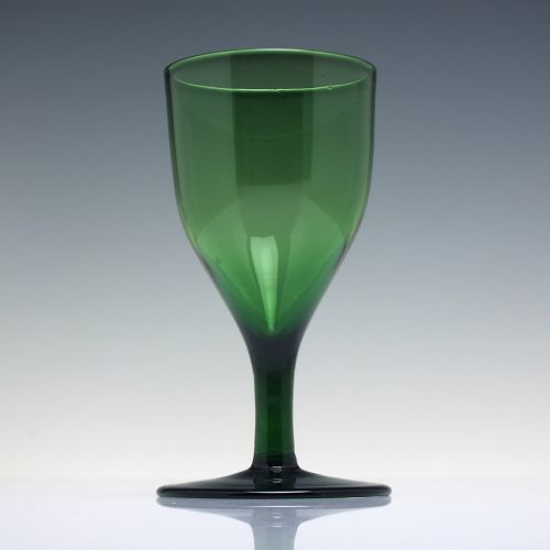 VICTORIAN APPLE GREEN WINE GLASS C1850 - ADDITIONAL PHOTO 1