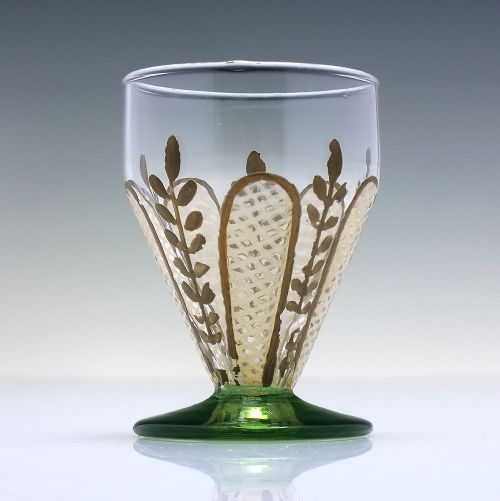 FIVE ART NOUVEAU ENAMELLED SHOT GLASSES C1920 - ADDITIONAL PHOTO 1