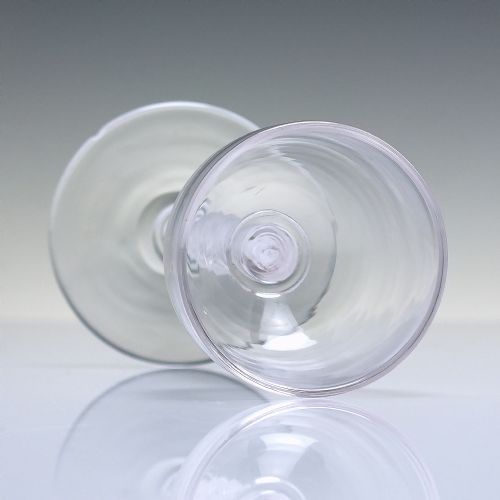 SCOTTISH VICTORIAN OPAQUE TWIST CORDIAL GLASS C1850 - ADDITIONAL PHOTO 4