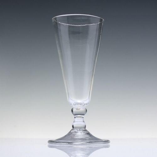 ANTIQUE GEORGIAN 18TH CENTURY ALE GLASS C1780 - ADDITIONAL PHOTO 1