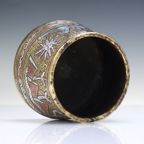 19TH CENTURY MAMLUK BRASS SILVER CUP C1890 - ADDITIONAL PHOTO 5