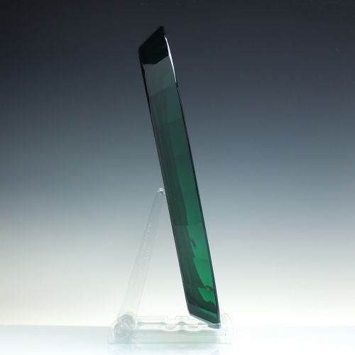 LARGE VICTORIAN BRISTOL GREEN GLASS OVAL PLATE C1850 - ADDITIONAL PHOTO 2