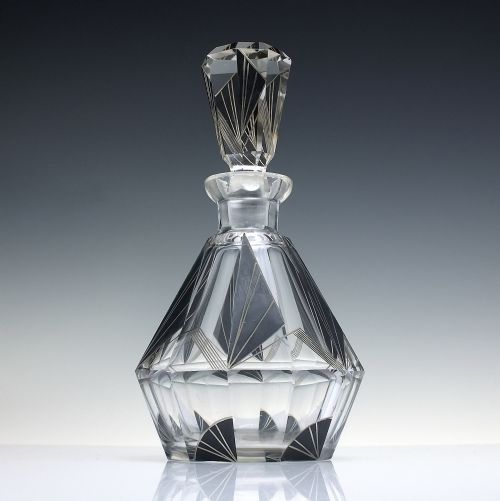 ART DECO CARL PALDA GLASS DECANTER GLASSES C1930 - ADDITIONAL PHOTO 1
