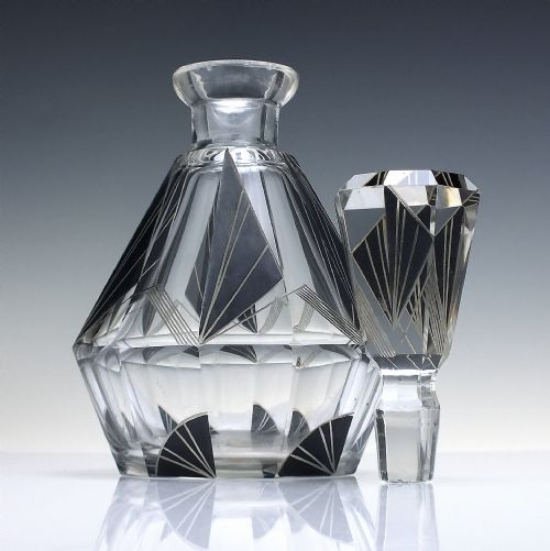 ART DECO CARL PALDA GLASS DECANTER GLASSES C1930 - ADDITIONAL PHOTO 2