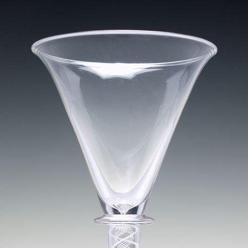 ANTIQUE SCOTTISH OPAQUE TWIST WINE GLASS C1850 - ADDITIONAL PHOTO 2
