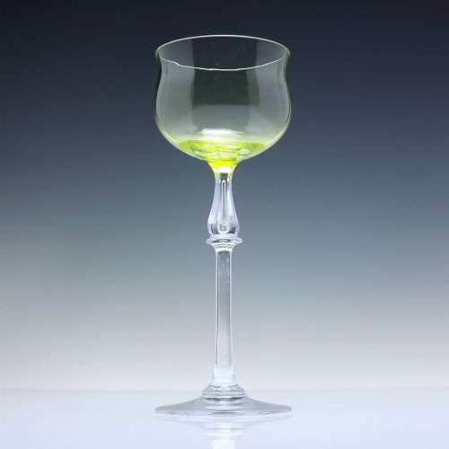 FOUR VASELINE ART NOUVEAU WINE HOCK GLASSES C1890 - ADDITIONAL PHOTO 1