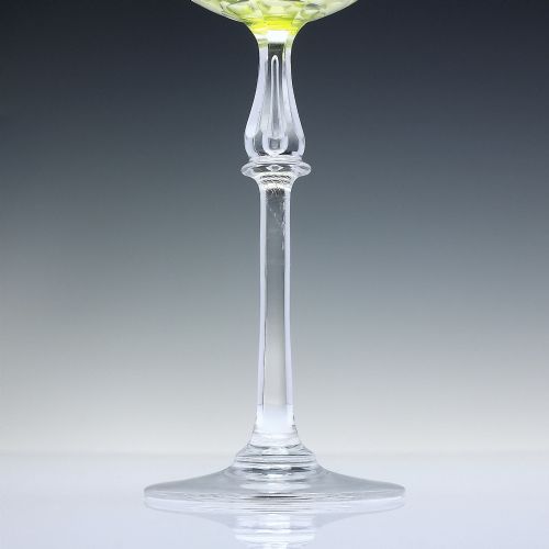 FOUR VASELINE ART NOUVEAU WINE HOCK GLASSES C1890 - ADDITIONAL PHOTO 2