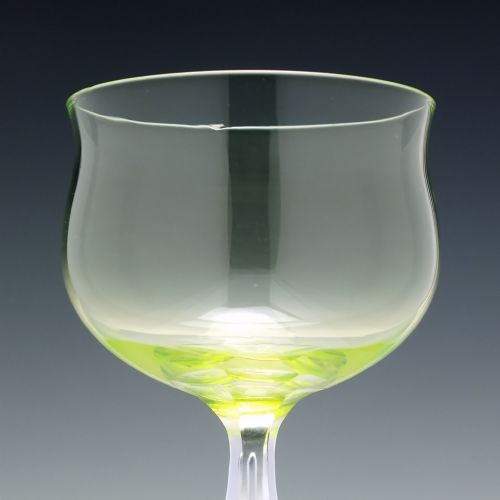 FOUR VASELINE ART NOUVEAU WINE HOCK GLASSES C1890 - ADDITIONAL PHOTO 3
