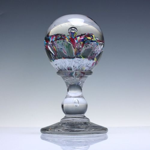 VICTORIAN PEDESTAL MILVILLE GLASS PAPER WEIGHT C1880 - ADDITIONAL PHOTO 1
