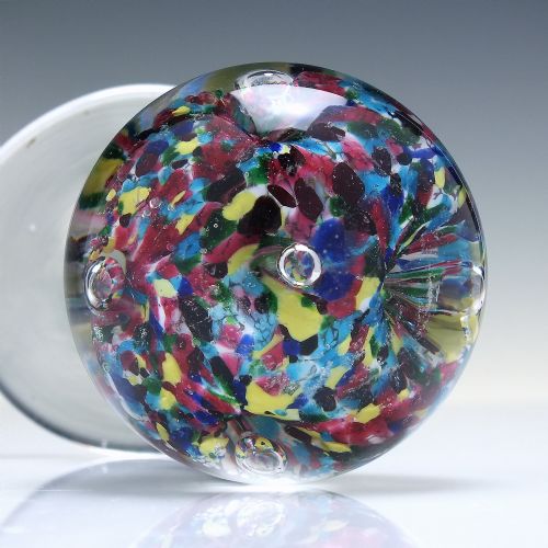 VICTORIAN PEDESTAL MILVILLE GLASS PAPER WEIGHT C1880 - ADDITIONAL PHOTO 2