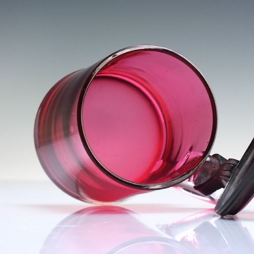 19TH CENTURY CRANBERRY GLASS TANKARD C1880 - ADDITIONAL PHOTO 1