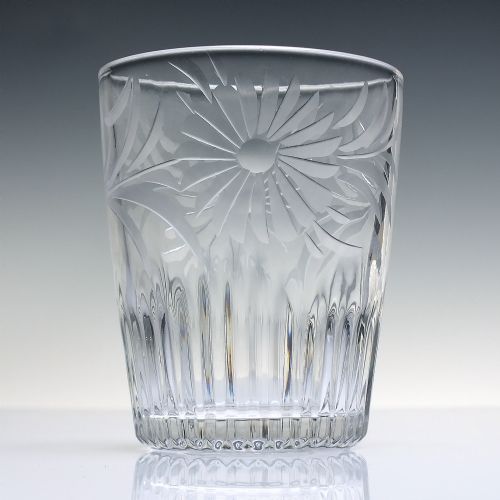 VICTORIAN ENGRAVED GLASS TUMBLER C1880 - ADDITIONAL PHOTO 1