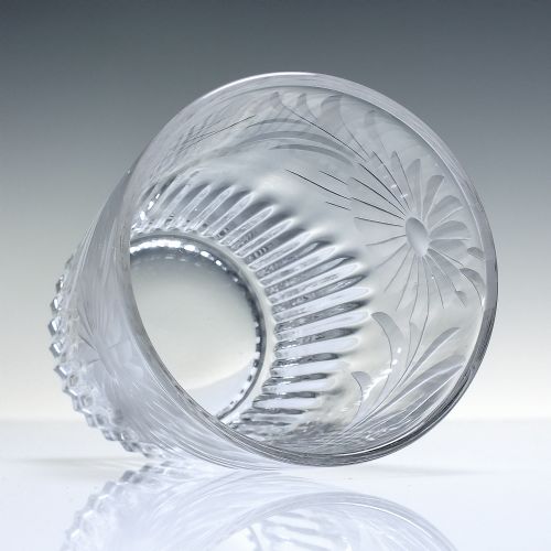 VICTORIAN ENGRAVED GLASS TUMBLER C1880 - ADDITIONAL PHOTO 3