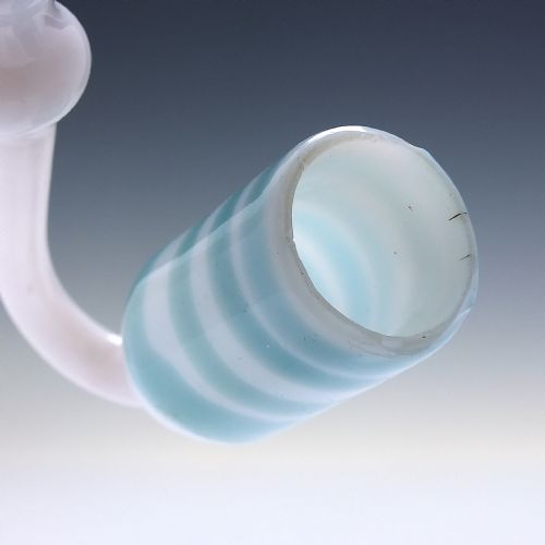 ANTIQUE VICTORIAN OPALINE GLASS PIPE C1850 - ADDITIONAL PHOTO 3