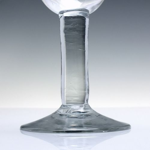 LARGE 18TH CENTURY PLAIN STEM WINE GLASS GOBLET C1750 - ADDITIONAL PHOTO 2