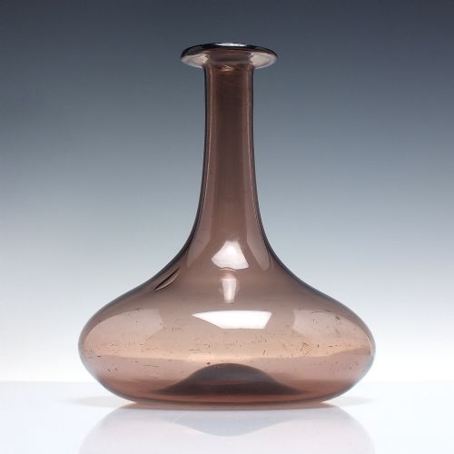 19TH CENTURY BROWN GLASS MELL PERSONAL DECANTER C1830 - ADDITIONAL PHOTO 1