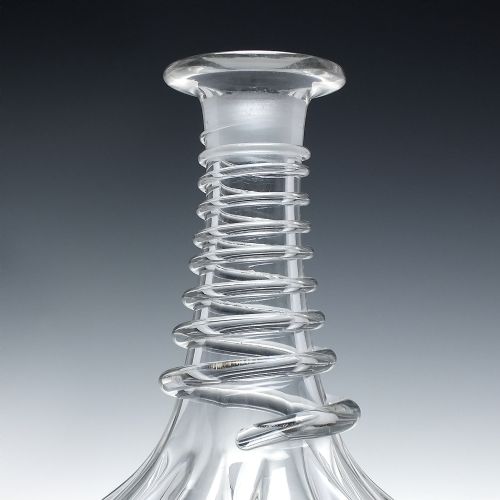 RARE 19TH CENTURY SNAKE RING GLASS DECANTER C1840 - ADDITIONAL PHOTO 4